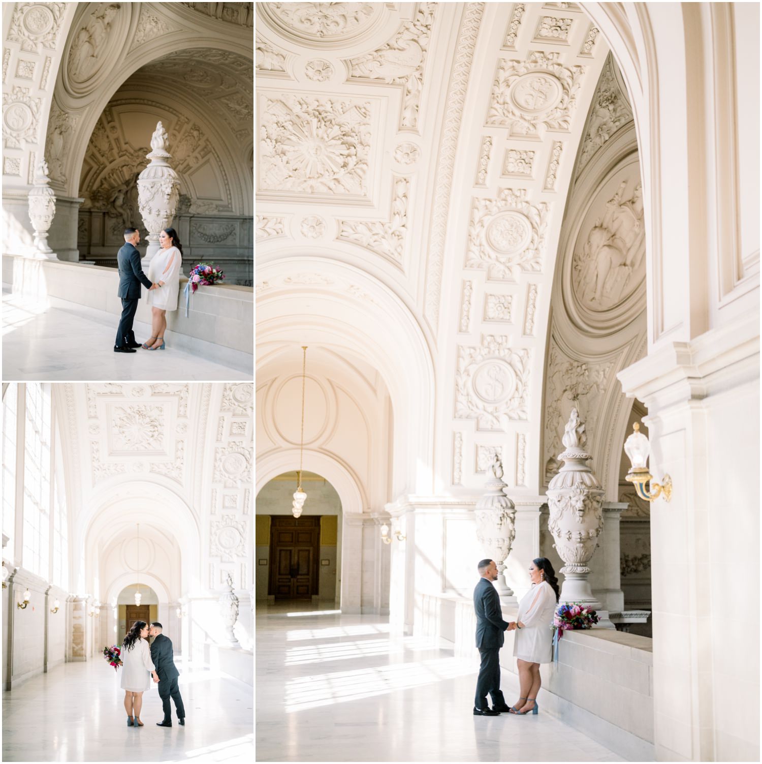 Couple portraits at SF City hall
